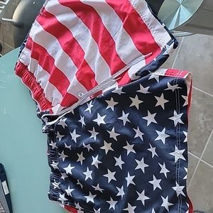 George. American flag. Stars and stripes. Swim trucks. 3xl